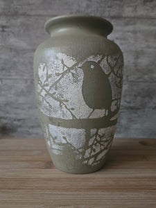 Handpainted Bird Vase